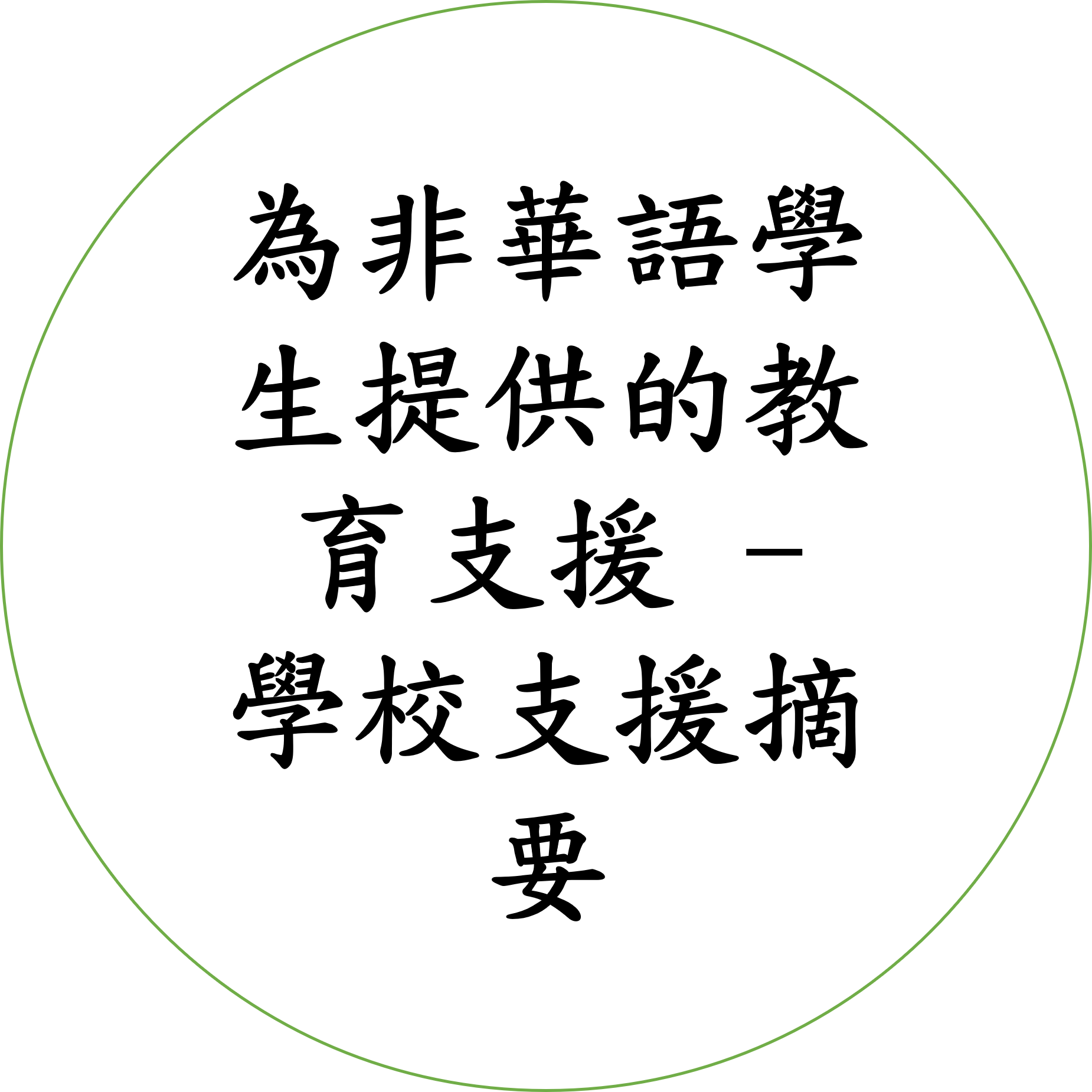 為非華語學生提供的教育支援-學校支援摘要(中文版)